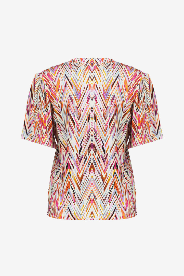 Geisha dames T-shirt met V-hals en print
