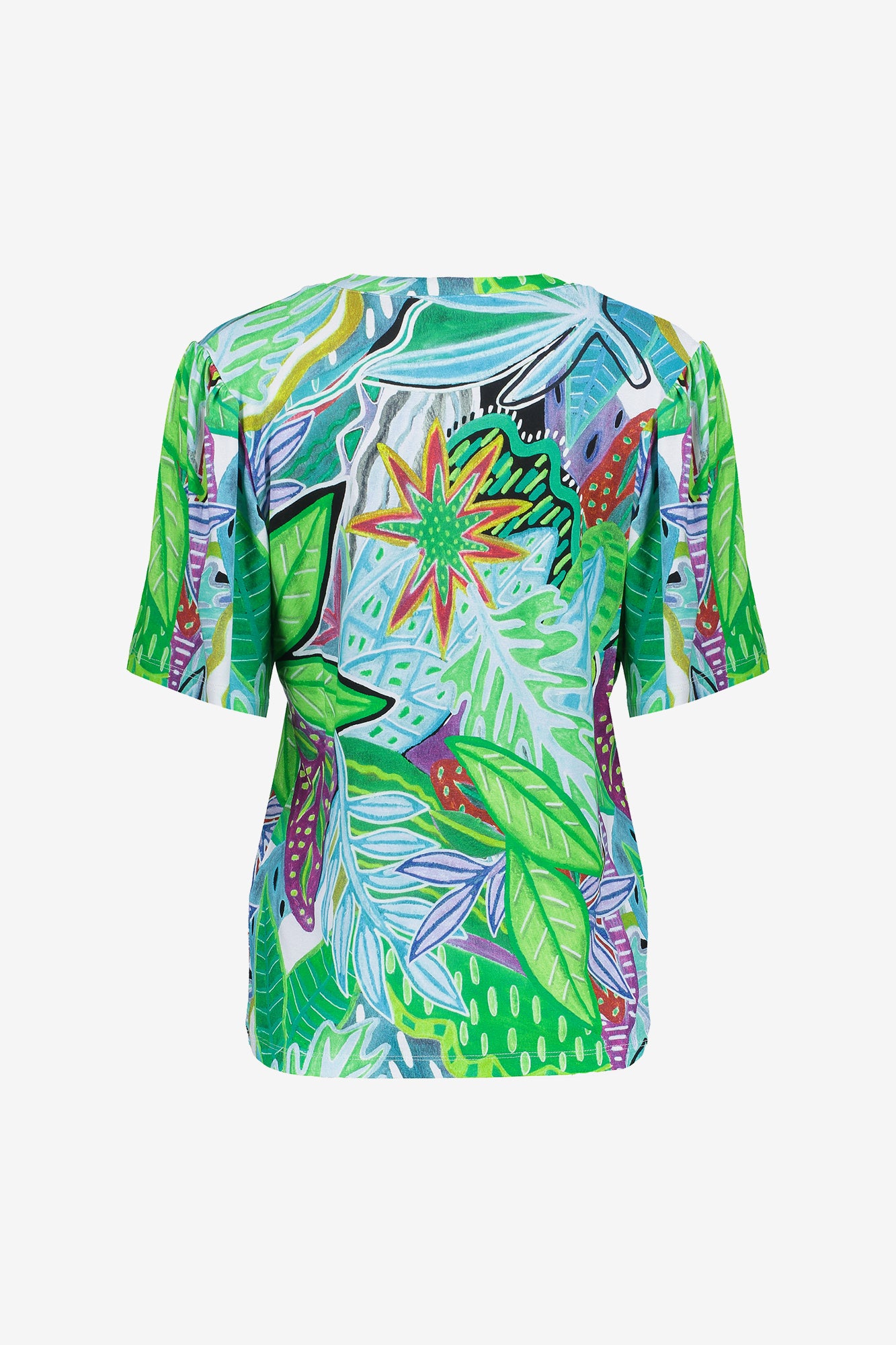 Geisha dames T-shirt met V-hals en print