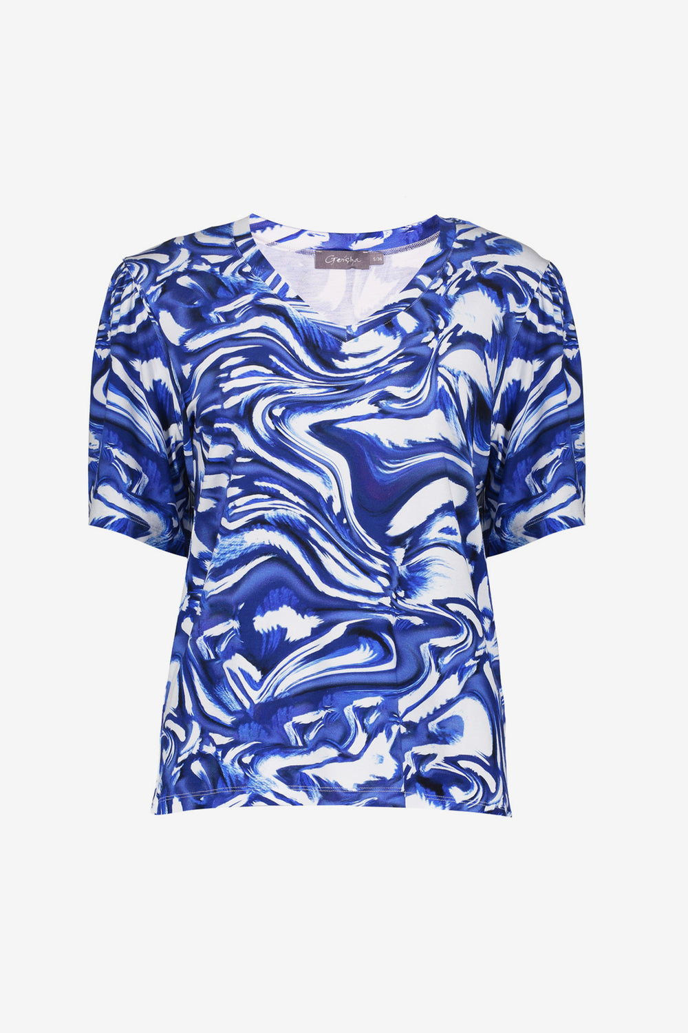 Geisha dames T-shirt met V-hals en print