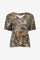 Geisha Damen T-Shirt mit V-Ausschnitt und Print