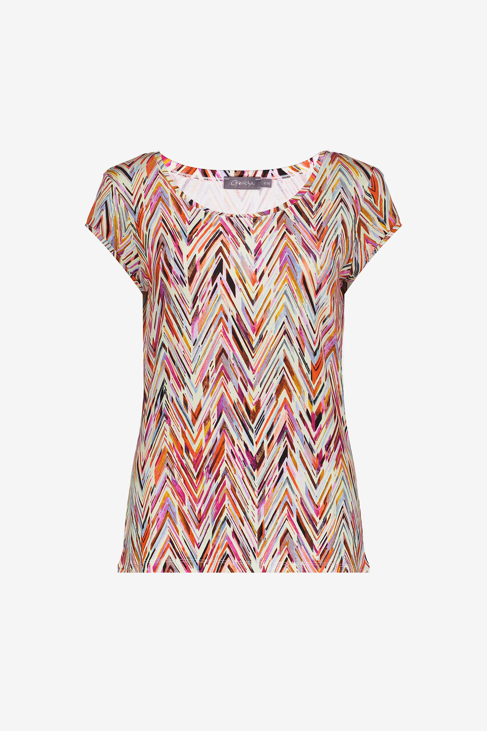 Geisha dames T-shirt met ronde hals en print