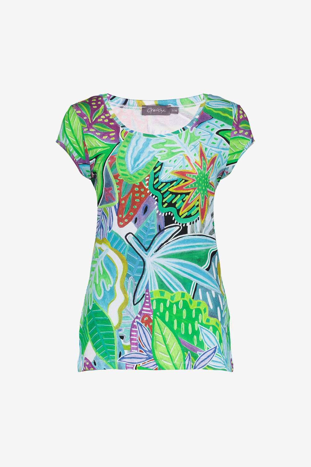 Geisha dames T-shirt met ronde hals en print
