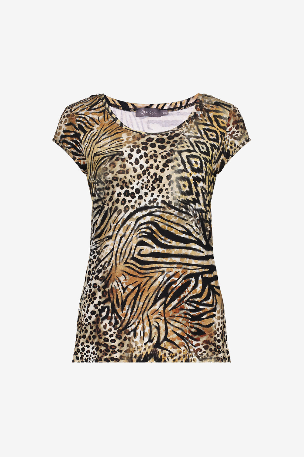 Geisha dames T-shirt met ronde hals en print