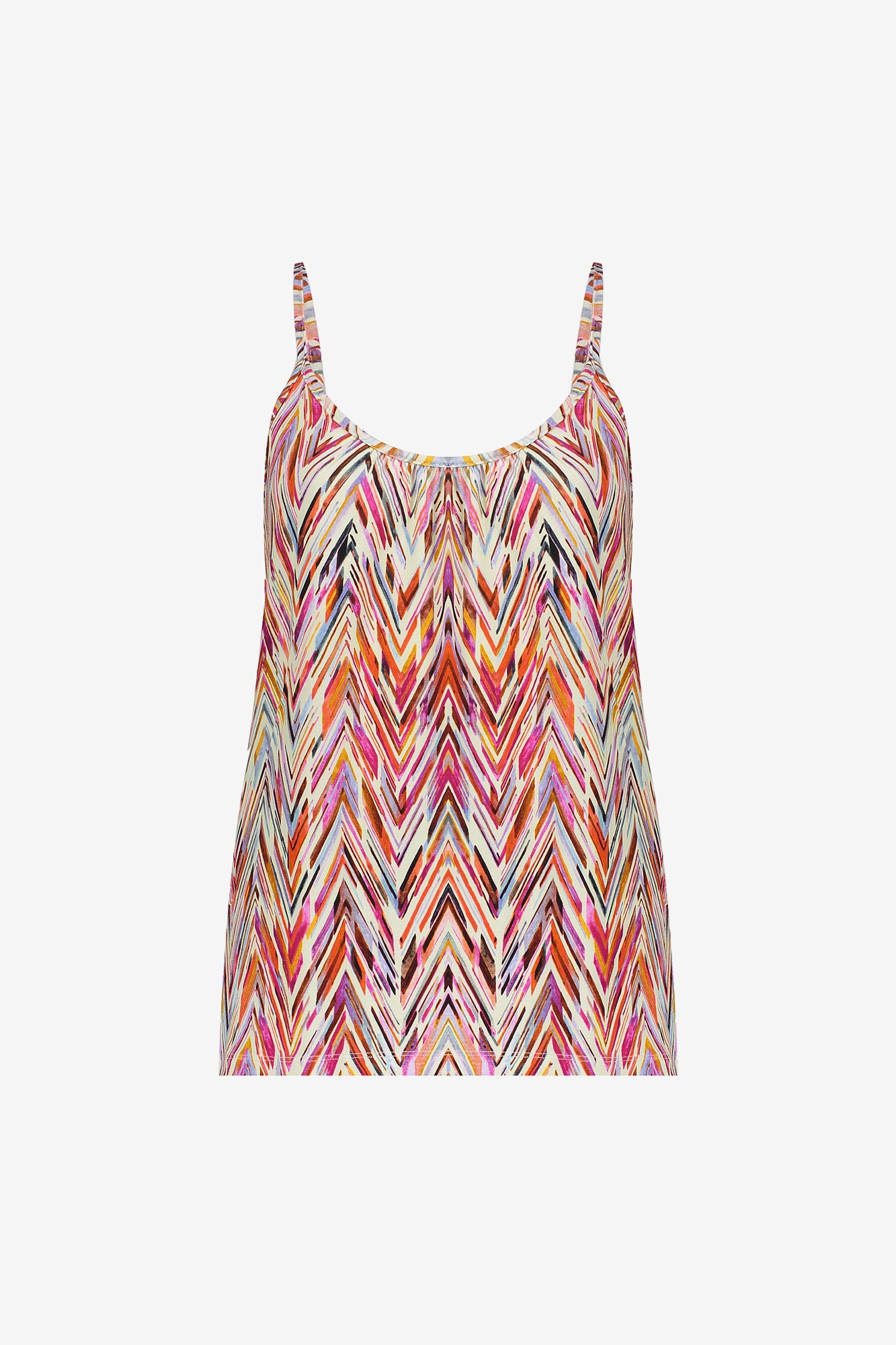 Geisha Damen sommerliches Top mit Print und Spaghettiträgern