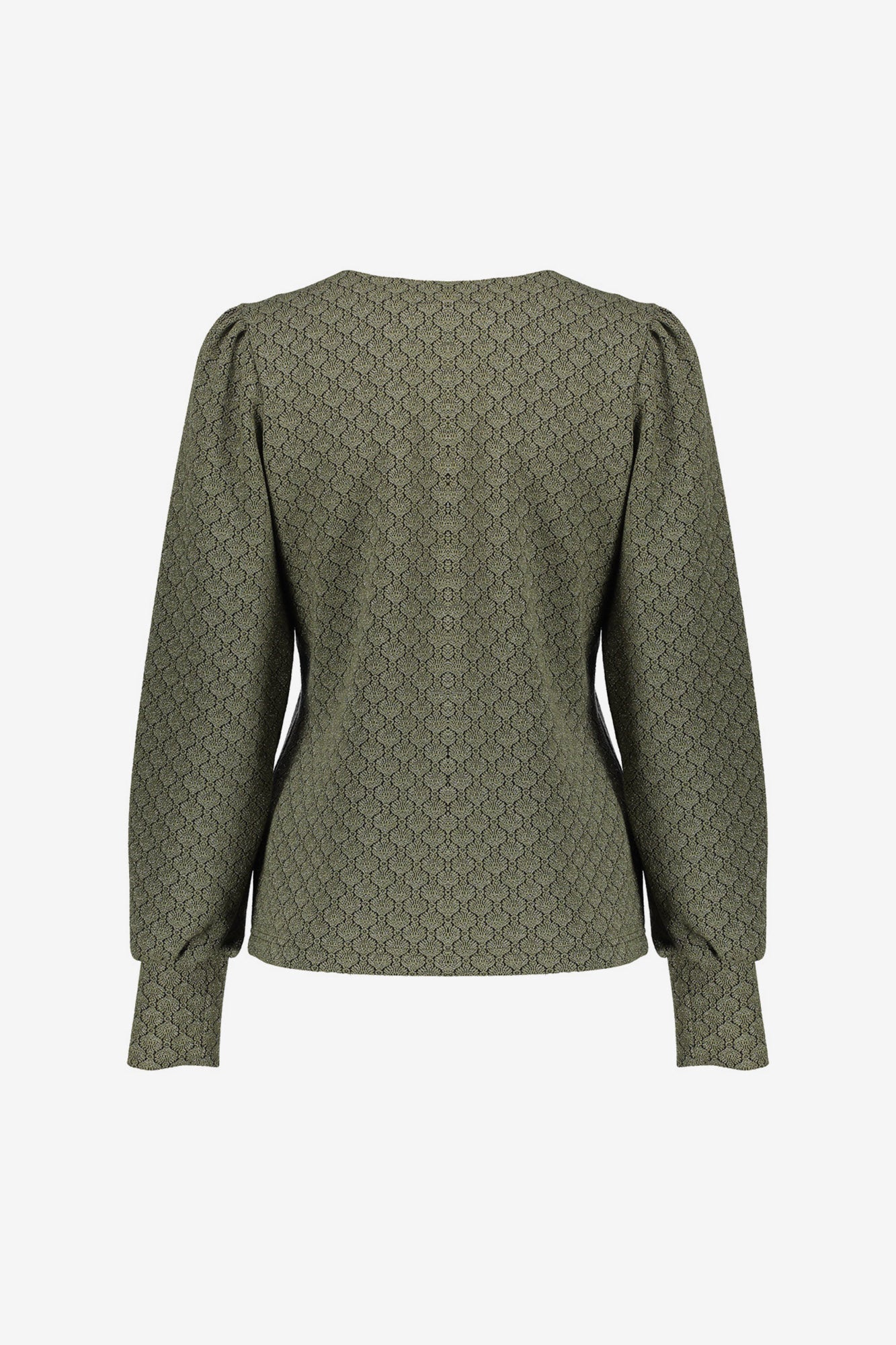 Geisha Damen-Top mit V-Ausschnitt und Jacquardmuster