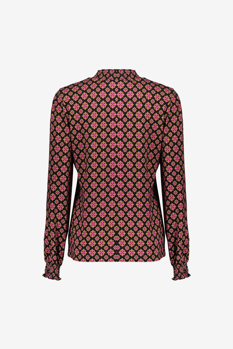 Geisha Damen-Top mit Retro-Sternenmuster
