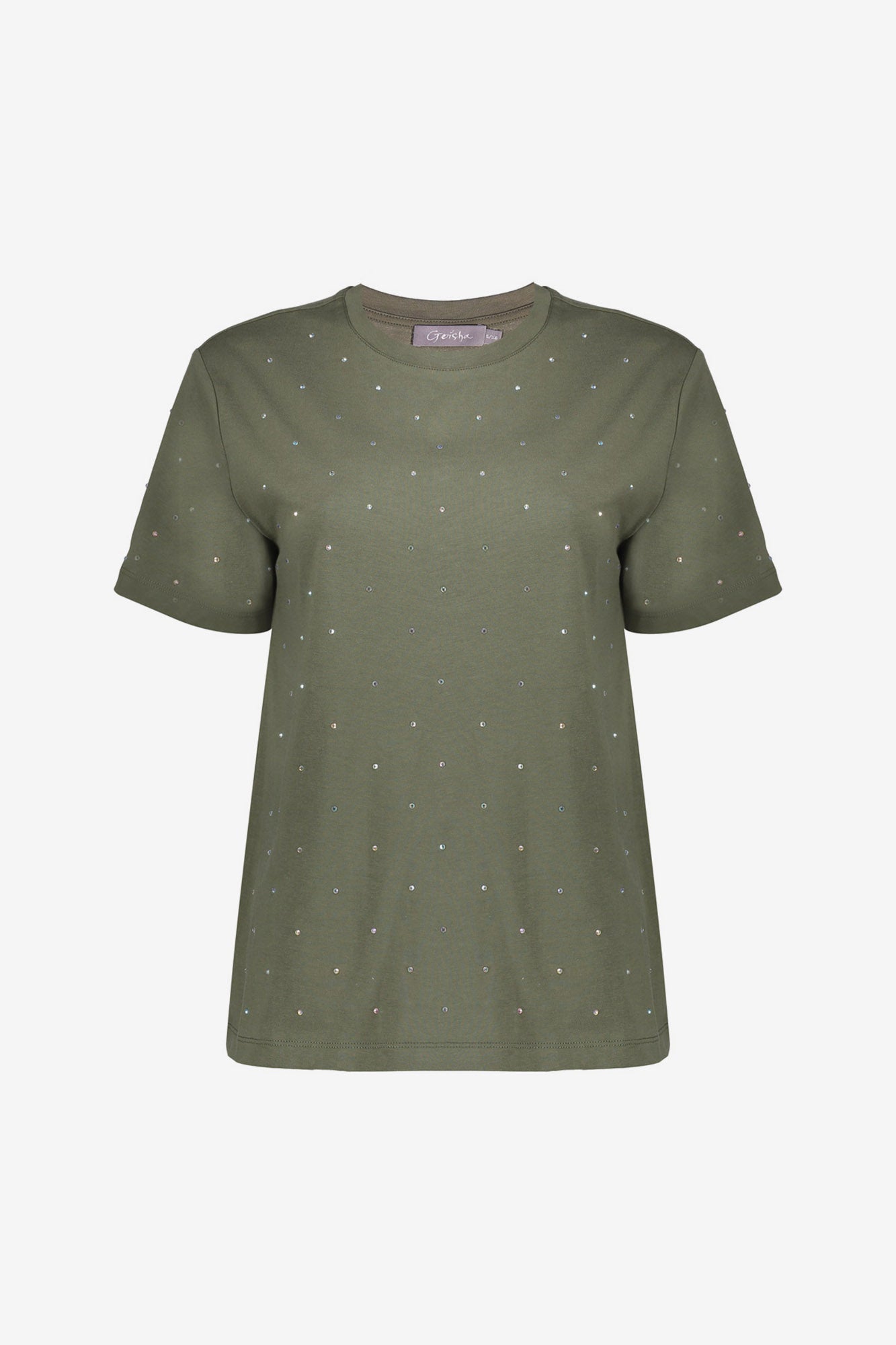 Geisha Damen-T-Shirt mit Strasssteinen