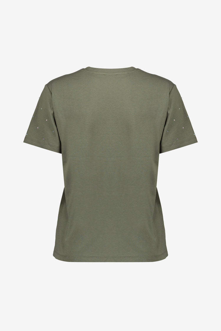 Geisha Damen-T-Shirt mit Strasssteinen