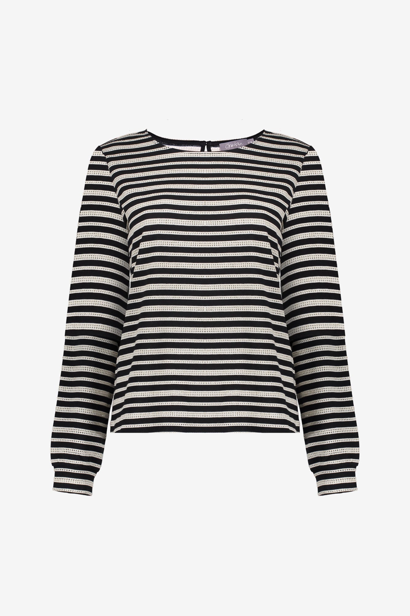 Geisha Damen-Ajour-Top mit Streifen