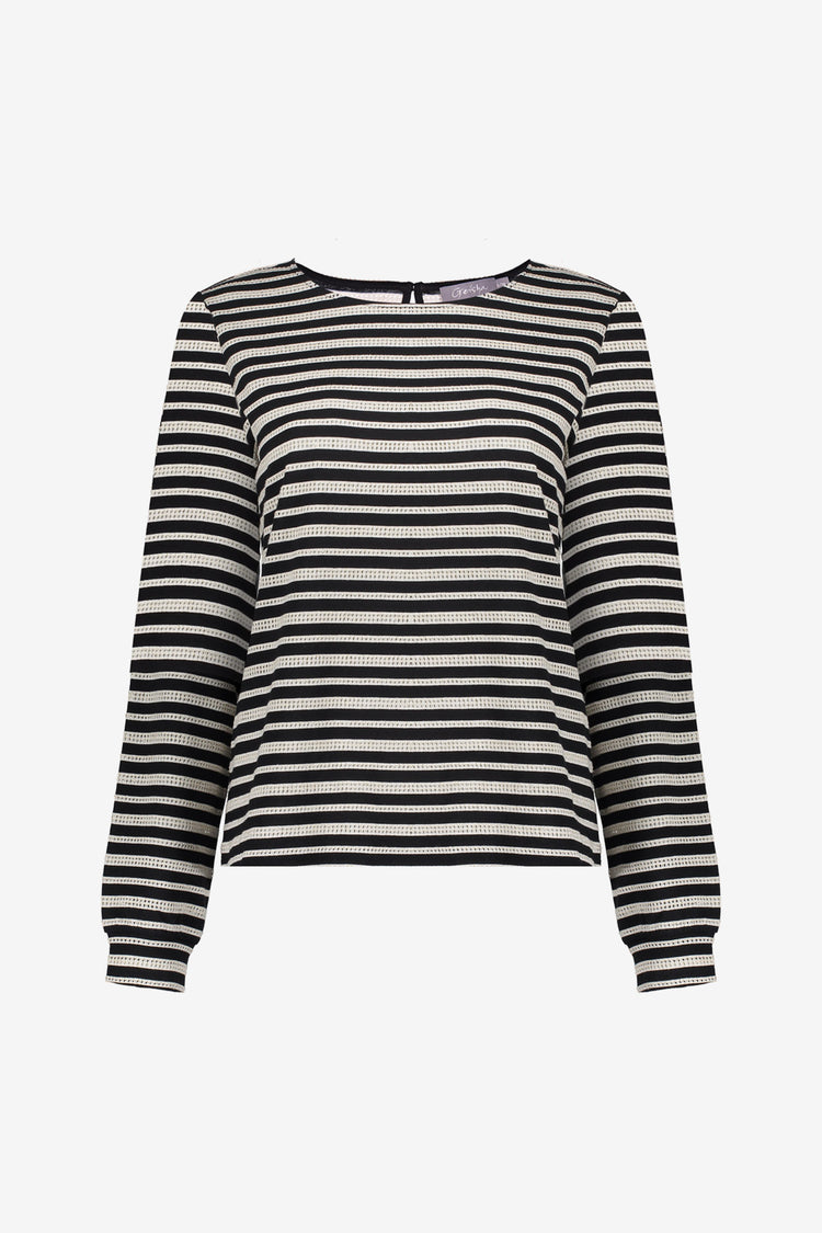 Geisha Damen-Ajour-Top mit Streifen