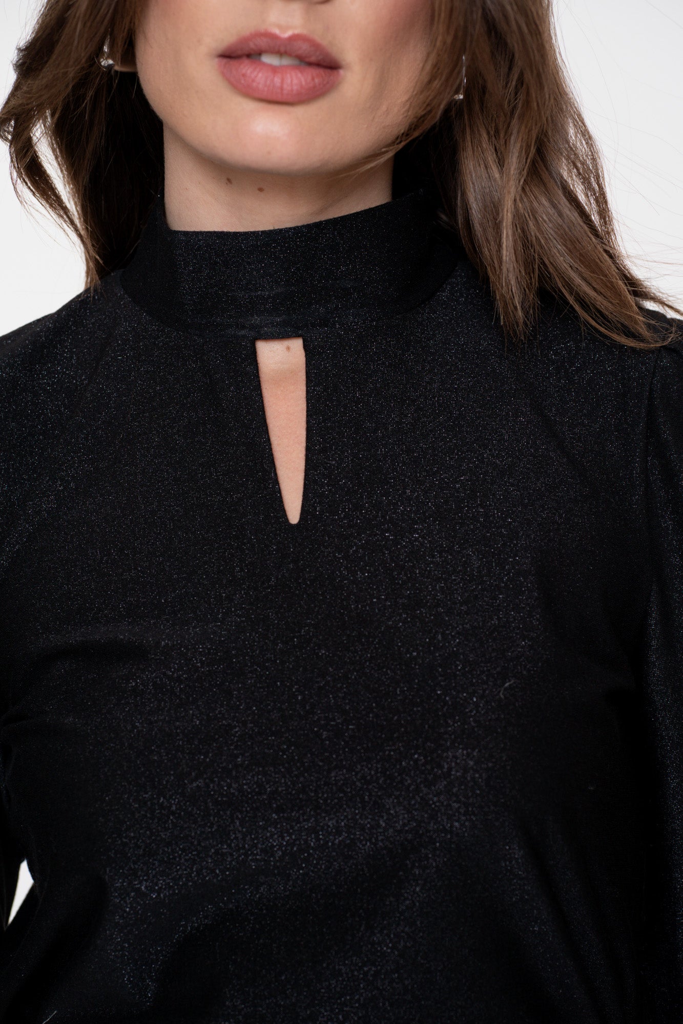 Geisha Damen-Choker-Top mit Puffärmeln