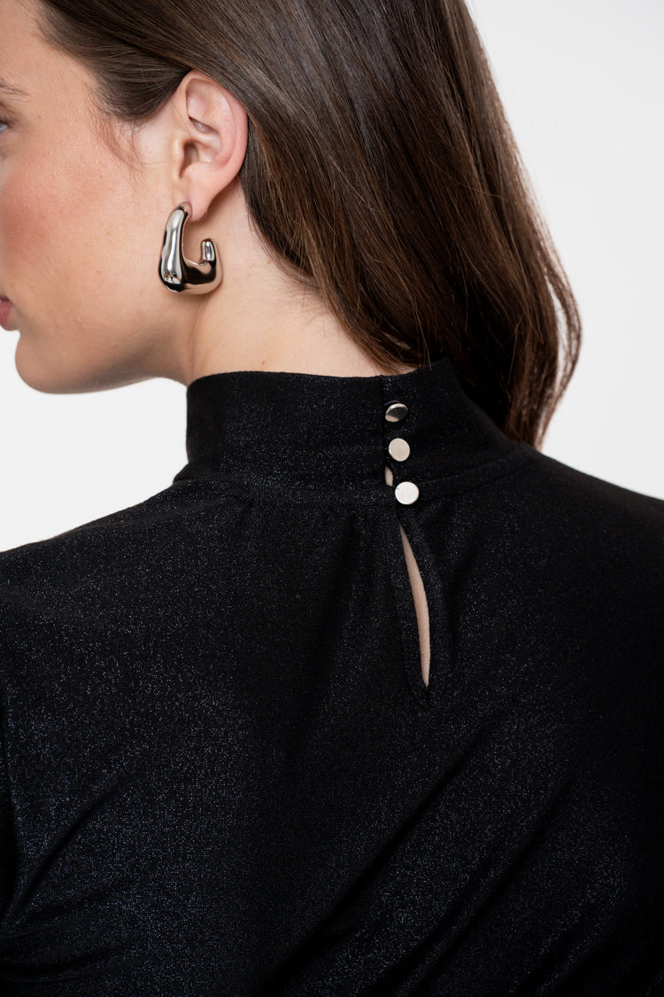 Geisha Damen-Choker-Top mit Puffärmeln