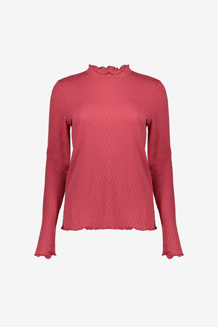 Geisha Damen Basic-Top mit Rüschen
