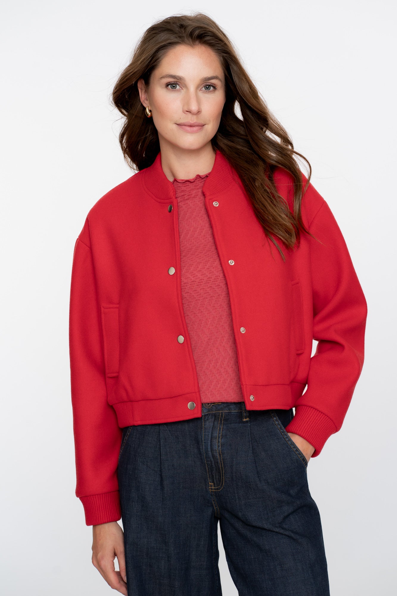 Geisha Damen Basic-Top mit Rüschen