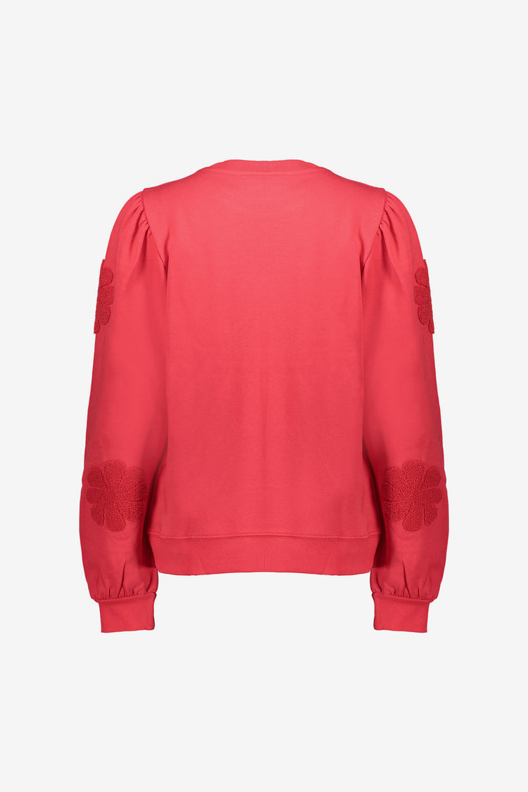 Geisha Damenpullover mit gestickten Blumen