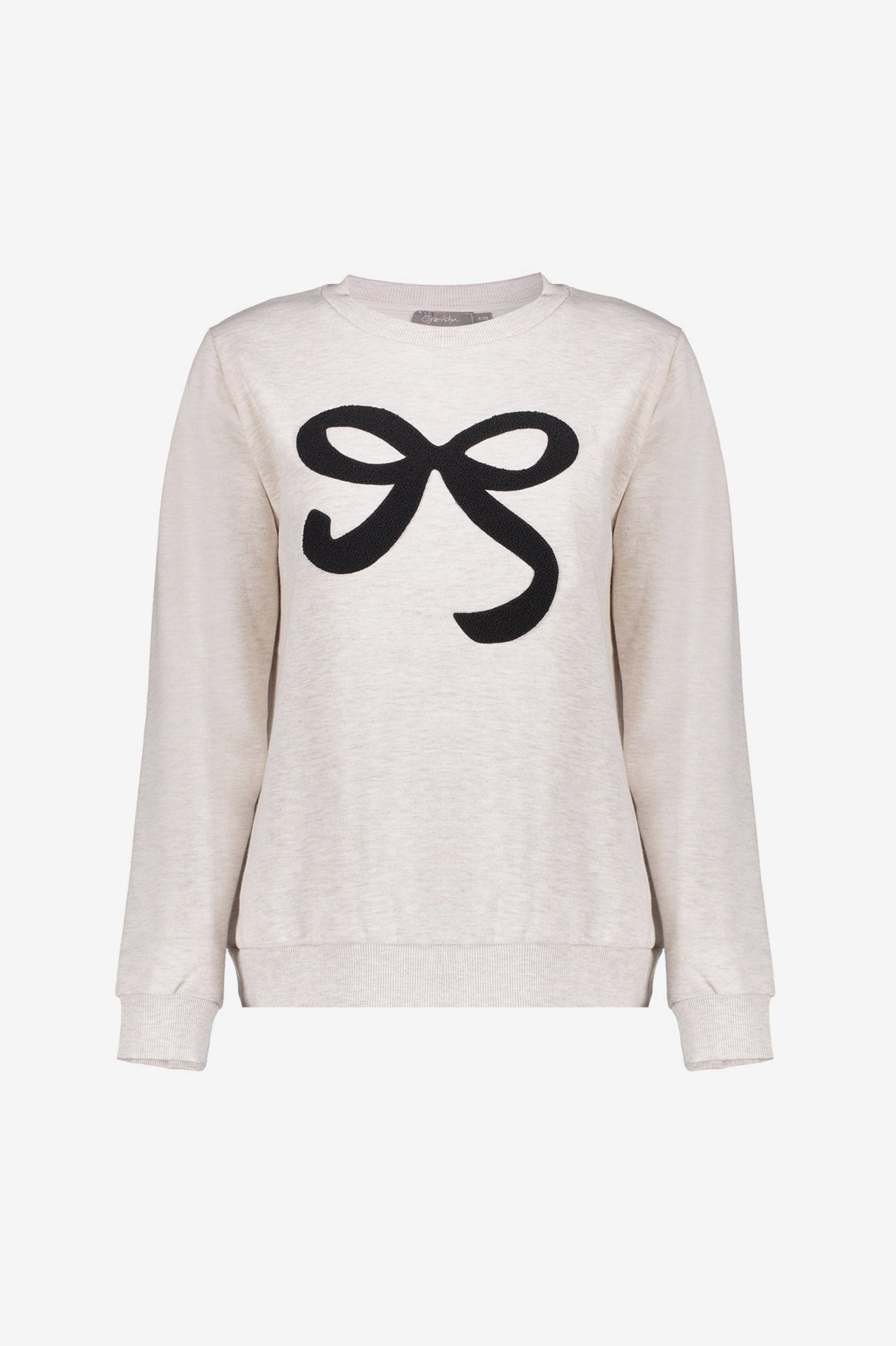 Geisha Damen-Sweater mit Schleifenprint auf der Brust