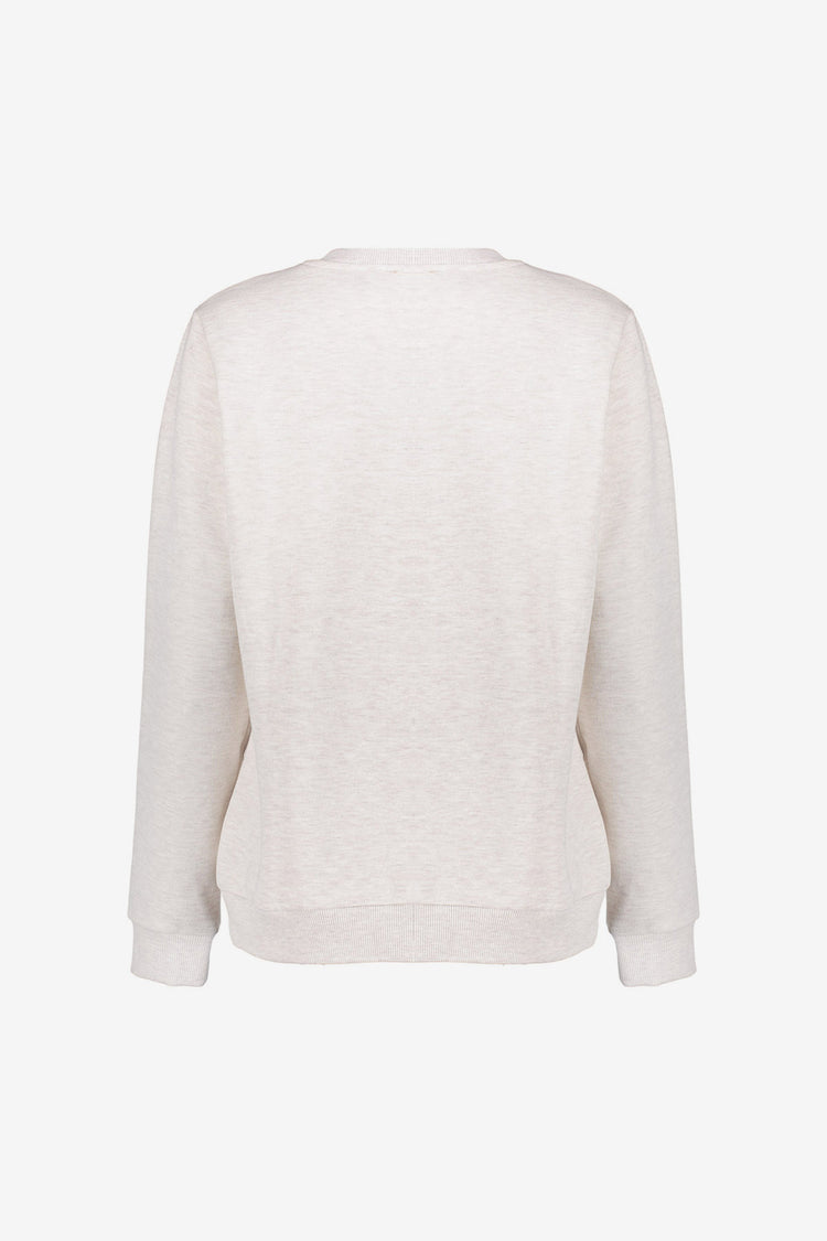 Geisha Damen-Sweater mit Schleifenprint auf der Brust