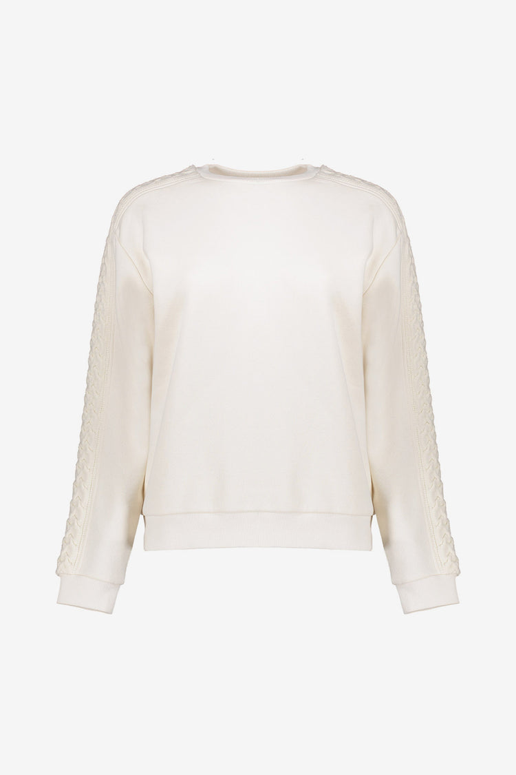 Geisha Damen-Sweatshirt mit Strickdetail