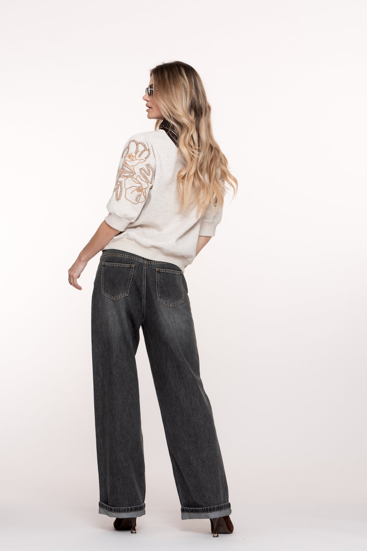 Geisha Damen-Sweater mit elegantem Muster