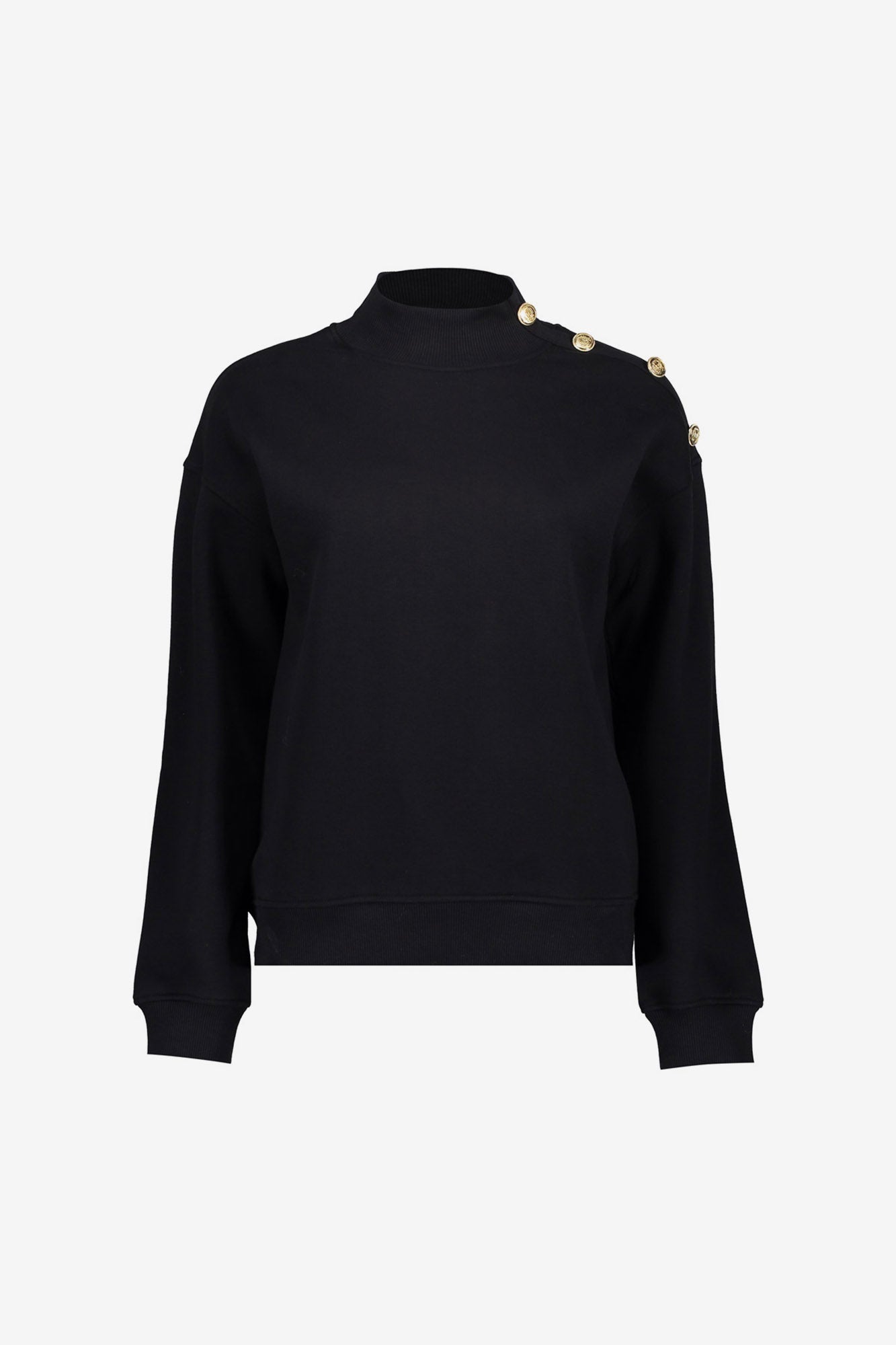 Geisha Damen-Sweatshirt mit goldenen Knöpfen