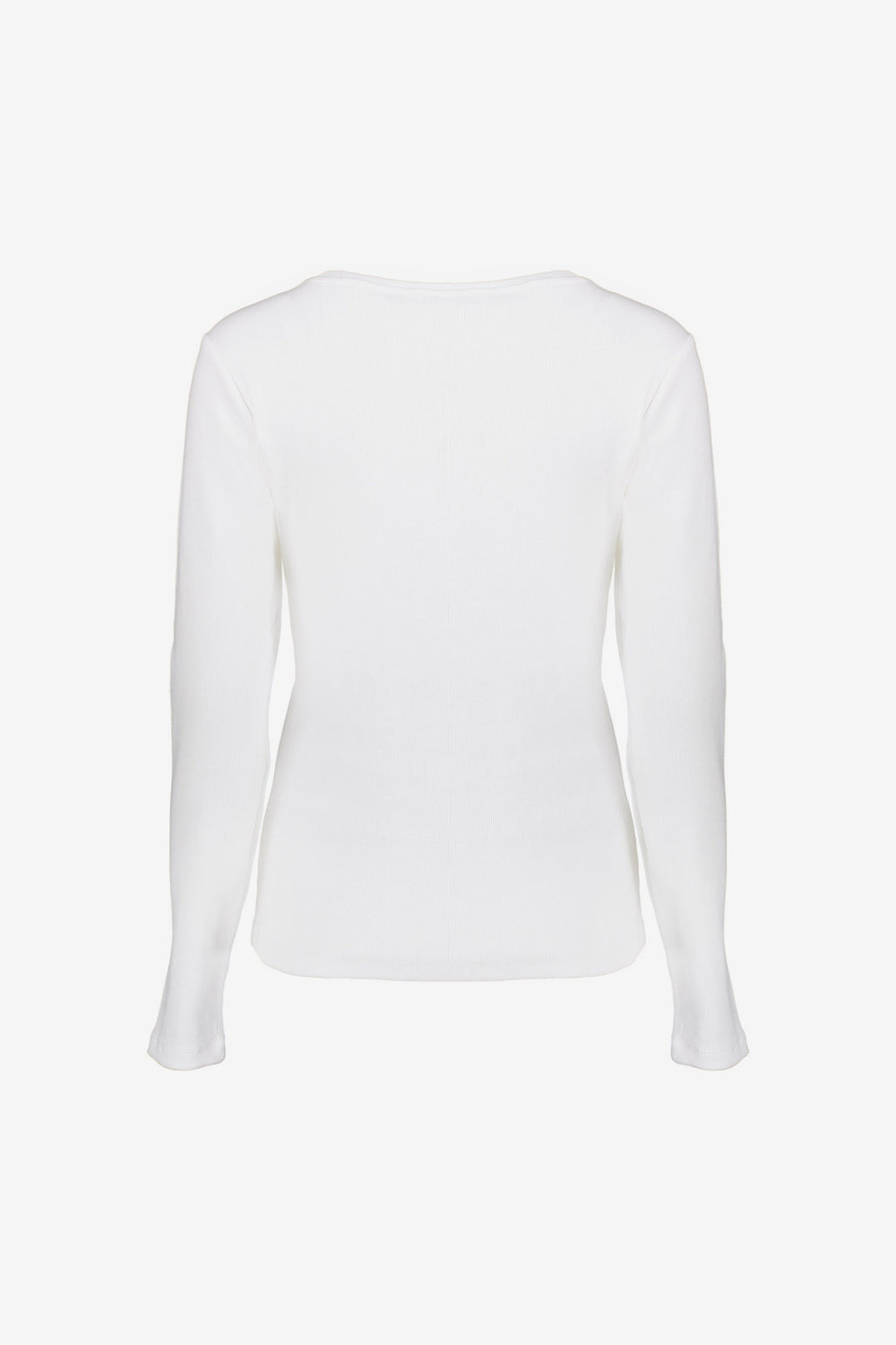Geisha Damen Basic Rippstrick-T-Shirt mit langen Ärmeln