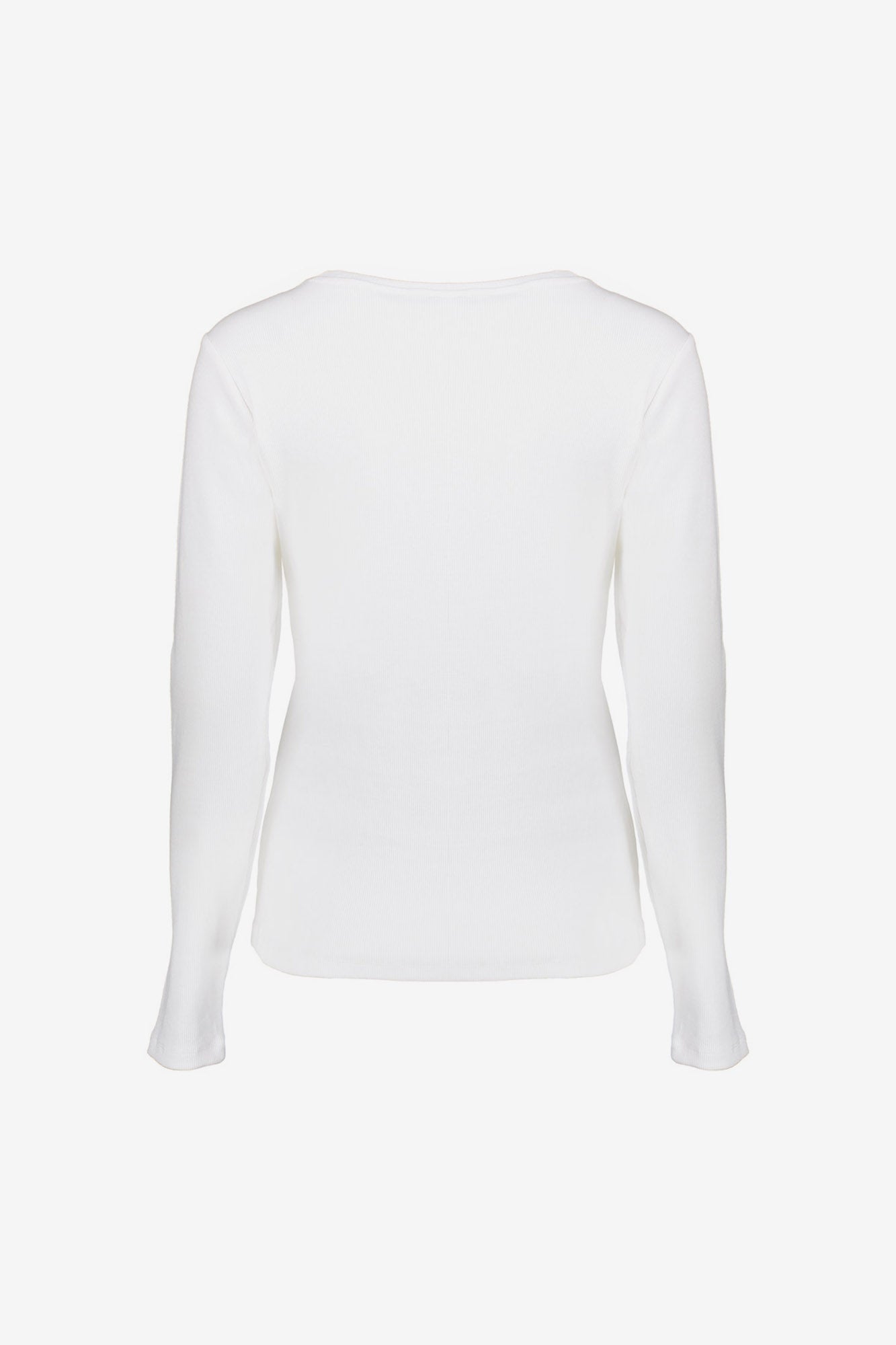 Geisha Damen Basic Rippstrick-T-Shirt mit langen Ärmeln