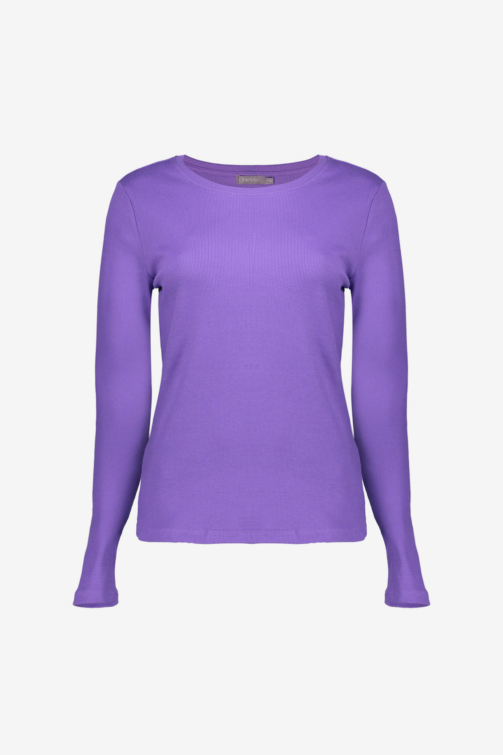 Geisha Damen Basic-Rippstrick-T-Shirt
