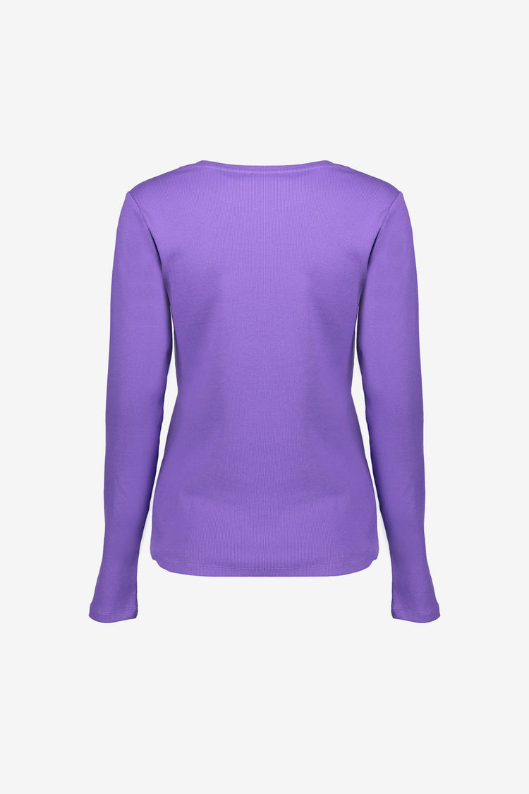 Geisha Damen Basic-Rippstrick-T-Shirt