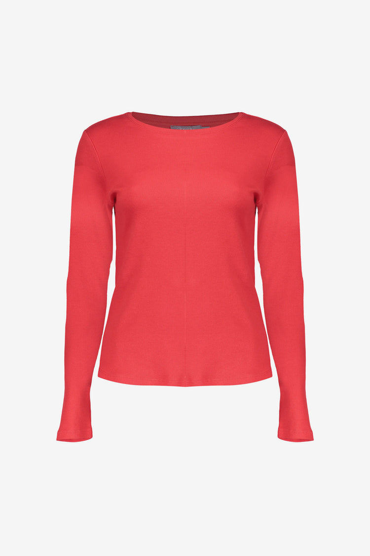 Geisha Damen Basic-Rippstrick-T-Shirt