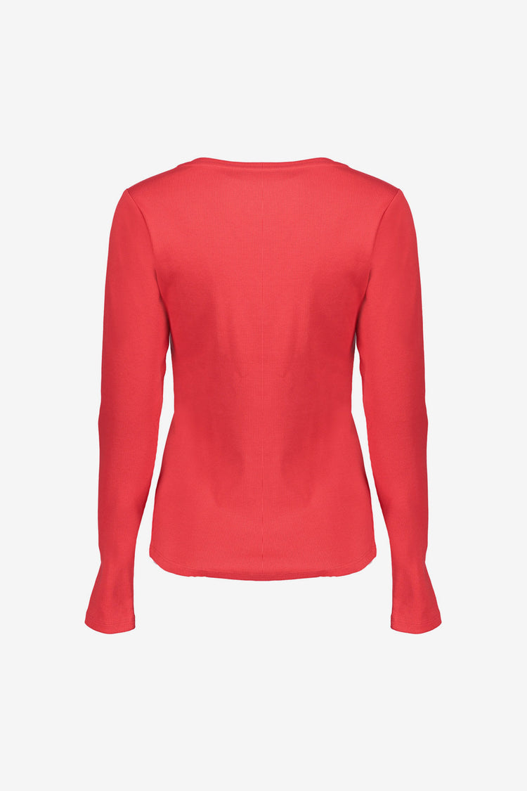 Geisha Damen Basic-Rippstrick-T-Shirt