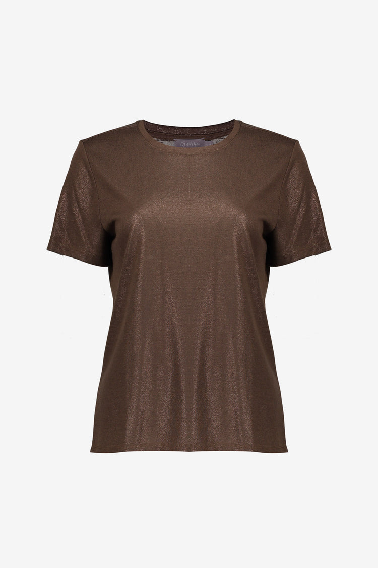 Geisha Damen-T-Shirt mit Folienprint