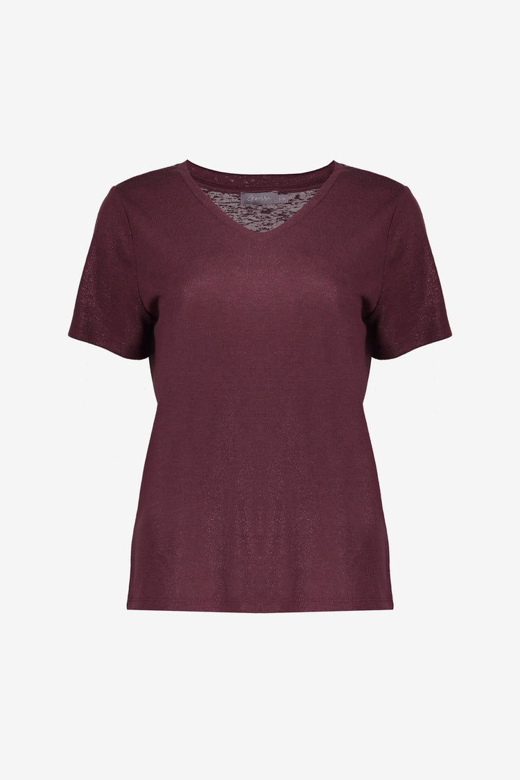 Geisha Damen-Jersey-T-Shirt mit Folienprint