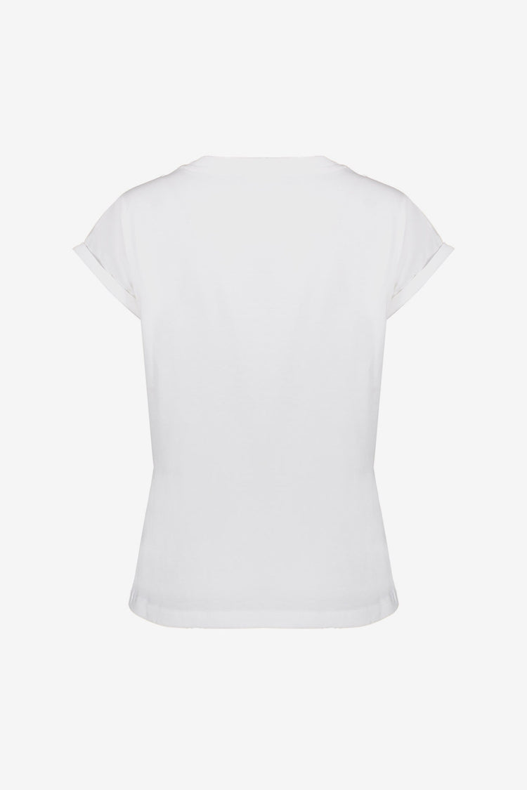 Geisha Damen-Basic-T-Shirt mit Sticktext