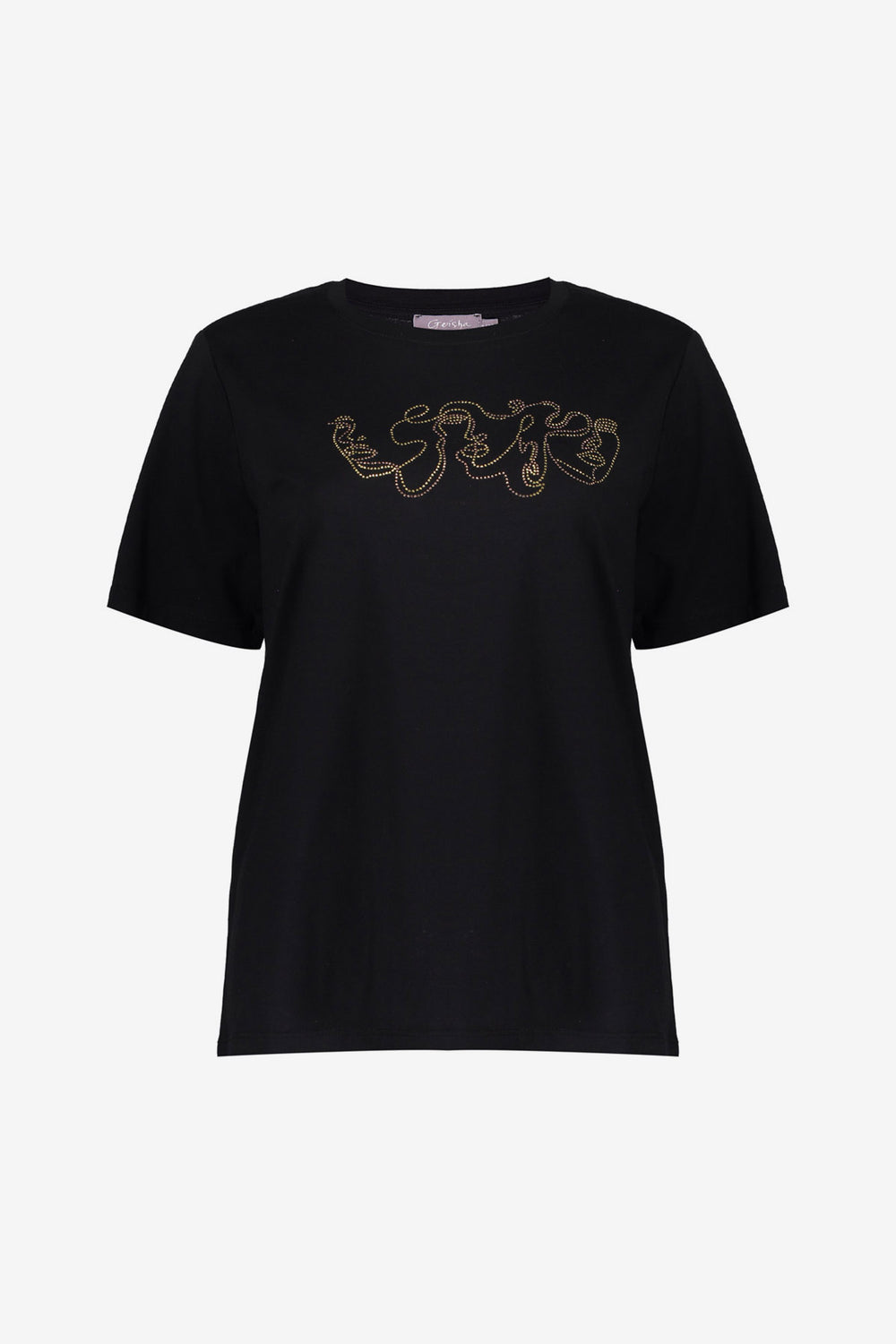 Geisha Damen-T-Shirt mit arty Face-Print