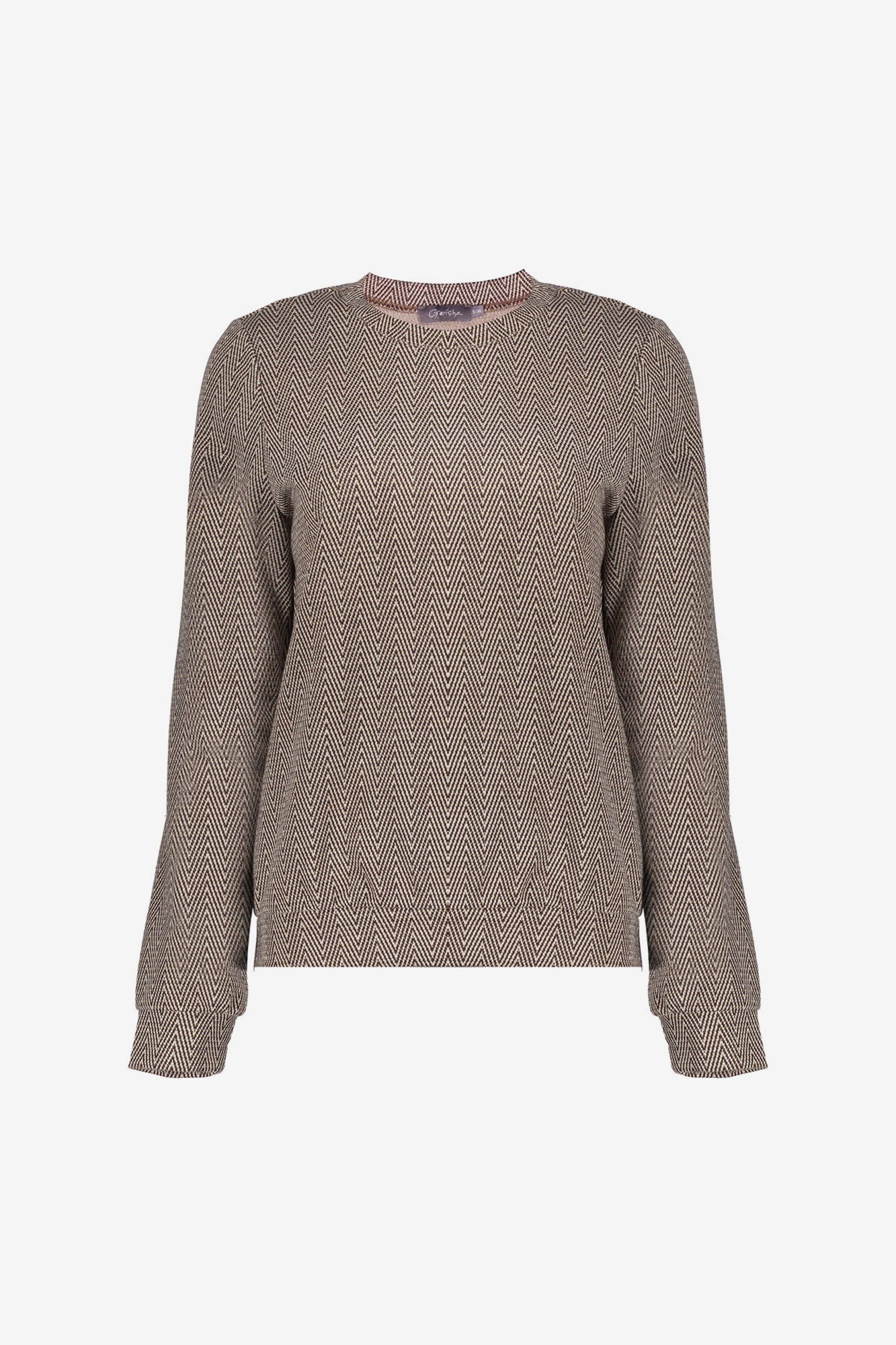 Geisha Damen-Top mit Zickzackmuster und Lurex