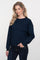 Geisha Damen-Sweater in Marineblau mit Strasssteinen
