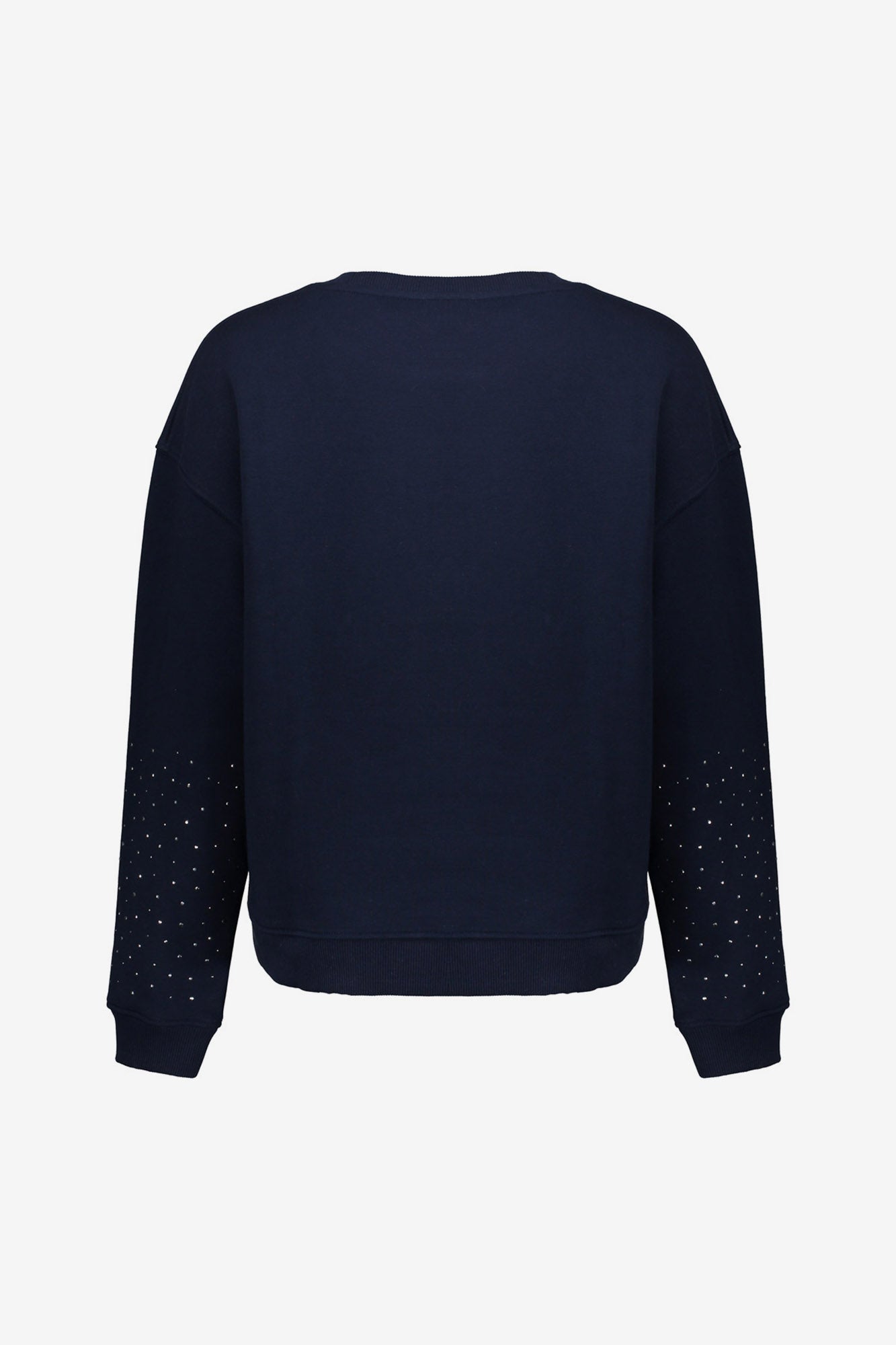 Geisha Damen-Sweater in Marineblau mit Strasssteinen