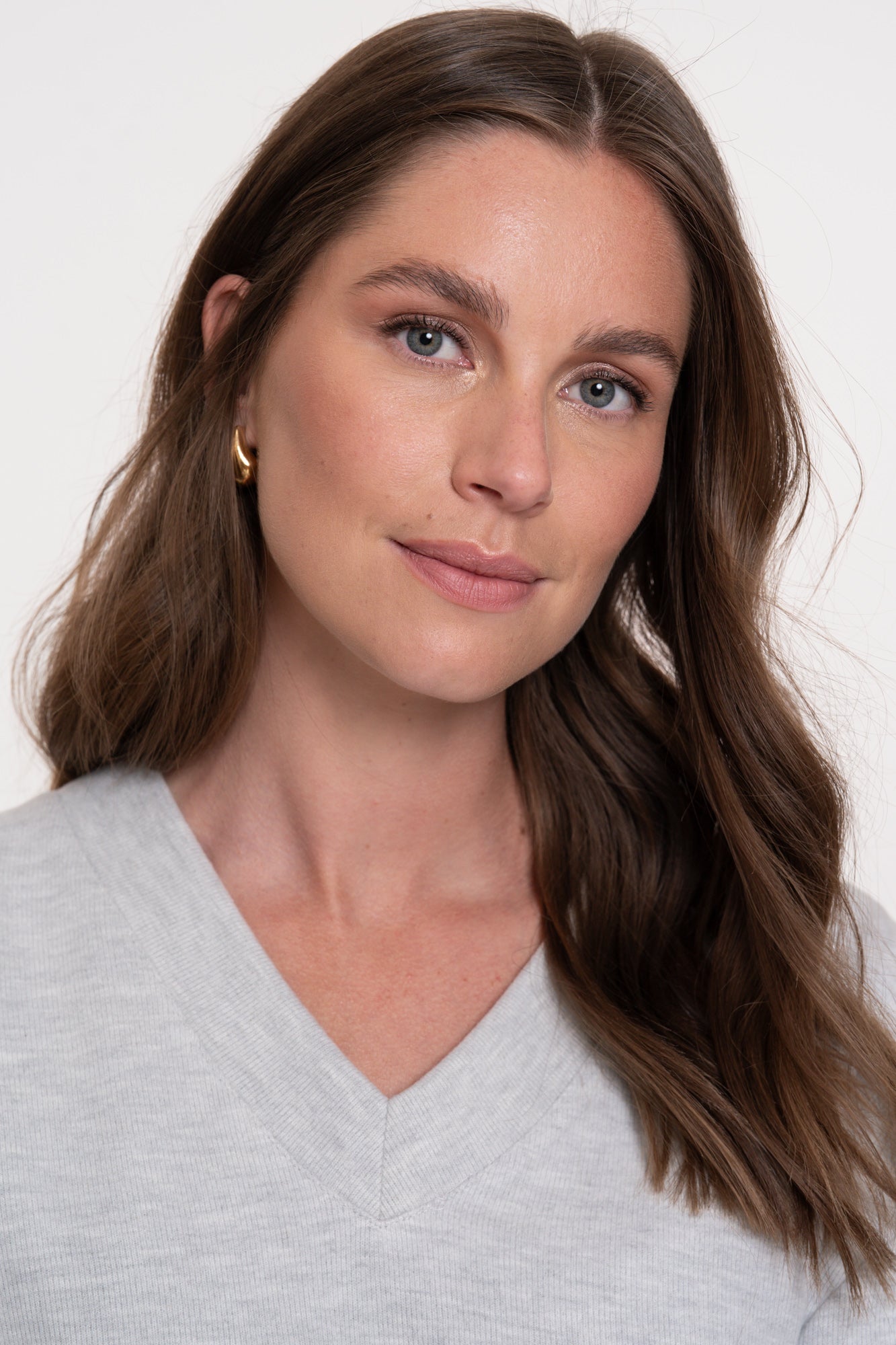 Geisha Damen-Melangepullover mit V-Ausschnitt
