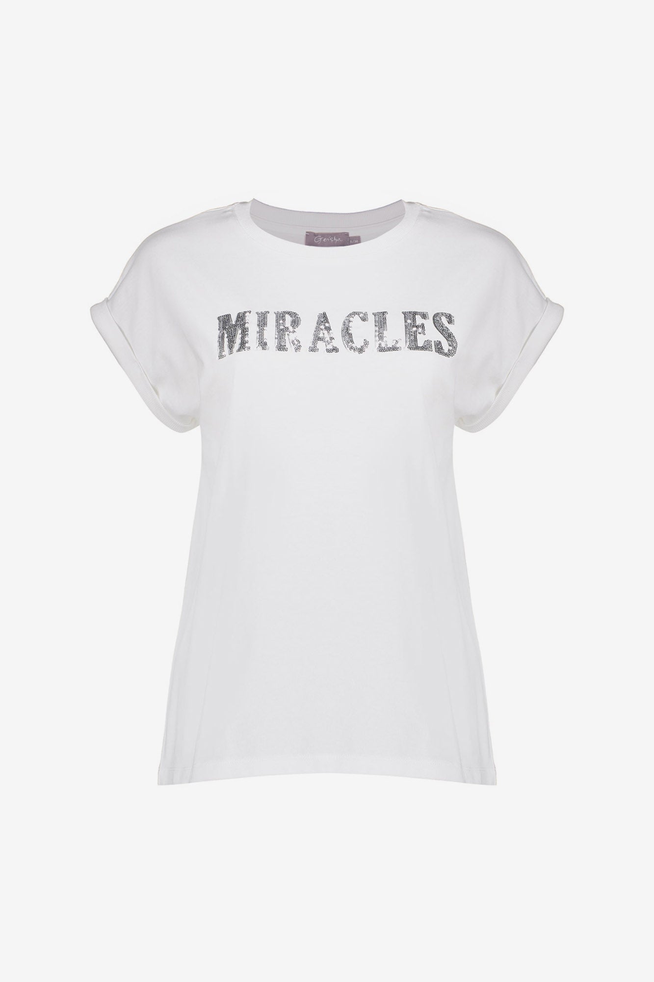 Geisha Damen-T-Shirt „Miracle“ mit umgeschlagenen Ärmeln