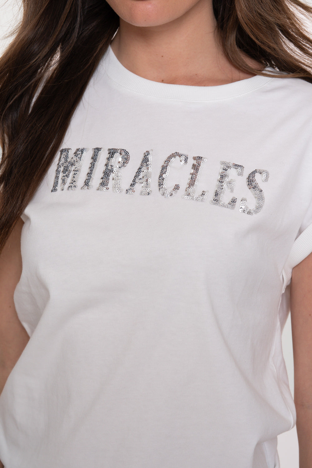 Geisha Damen-T-Shirt „Miracle“ mit umgeschlagenen Ärmeln