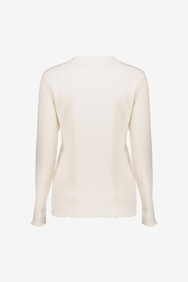 Geisha Damentop mit Ajour-Zickzackmuster