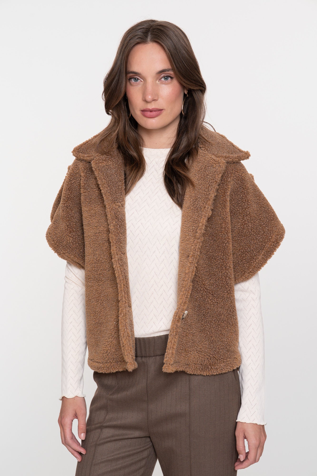 Geisha Damentop mit Ajour-Zickzackmuster