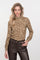Geisha Damenbluse mit Print und Smokdetails, langärmlig