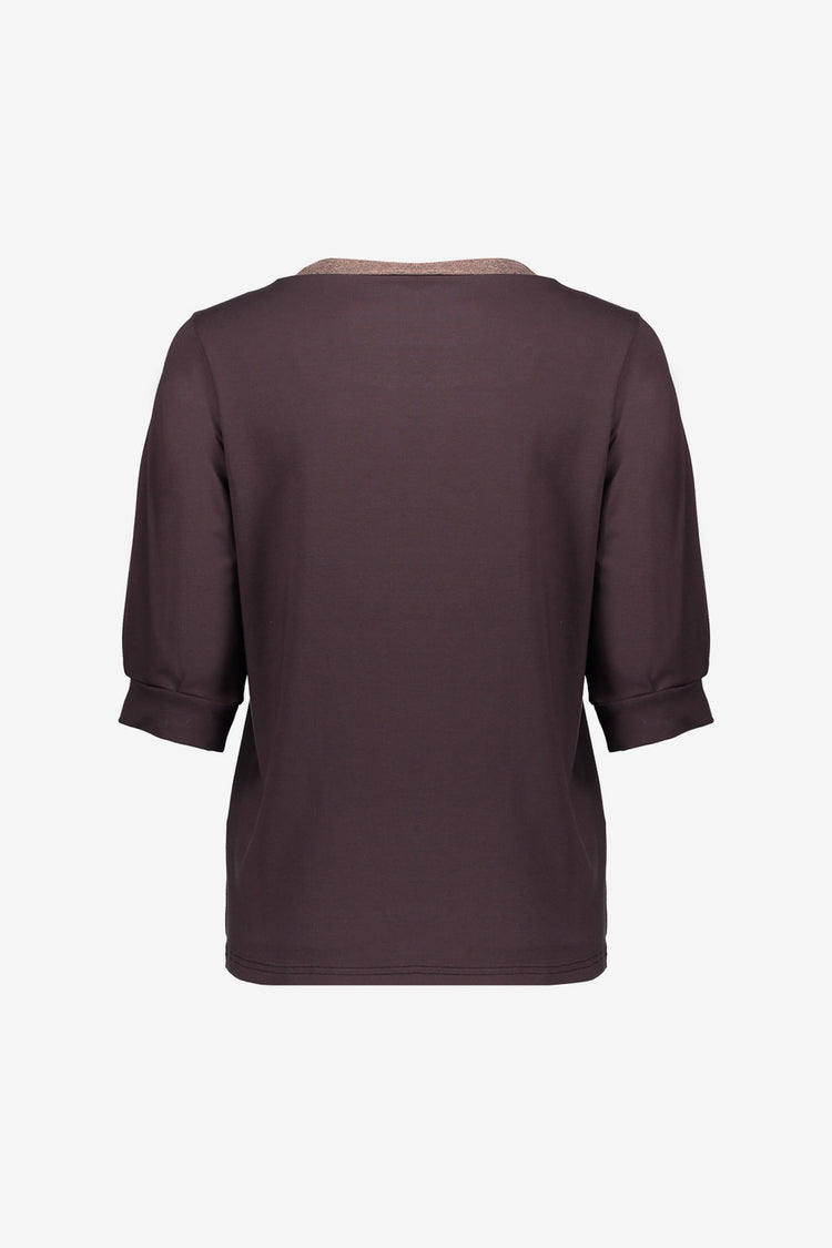 Geisha Damen-Top mit Lurex-Detail am Ausschnitt