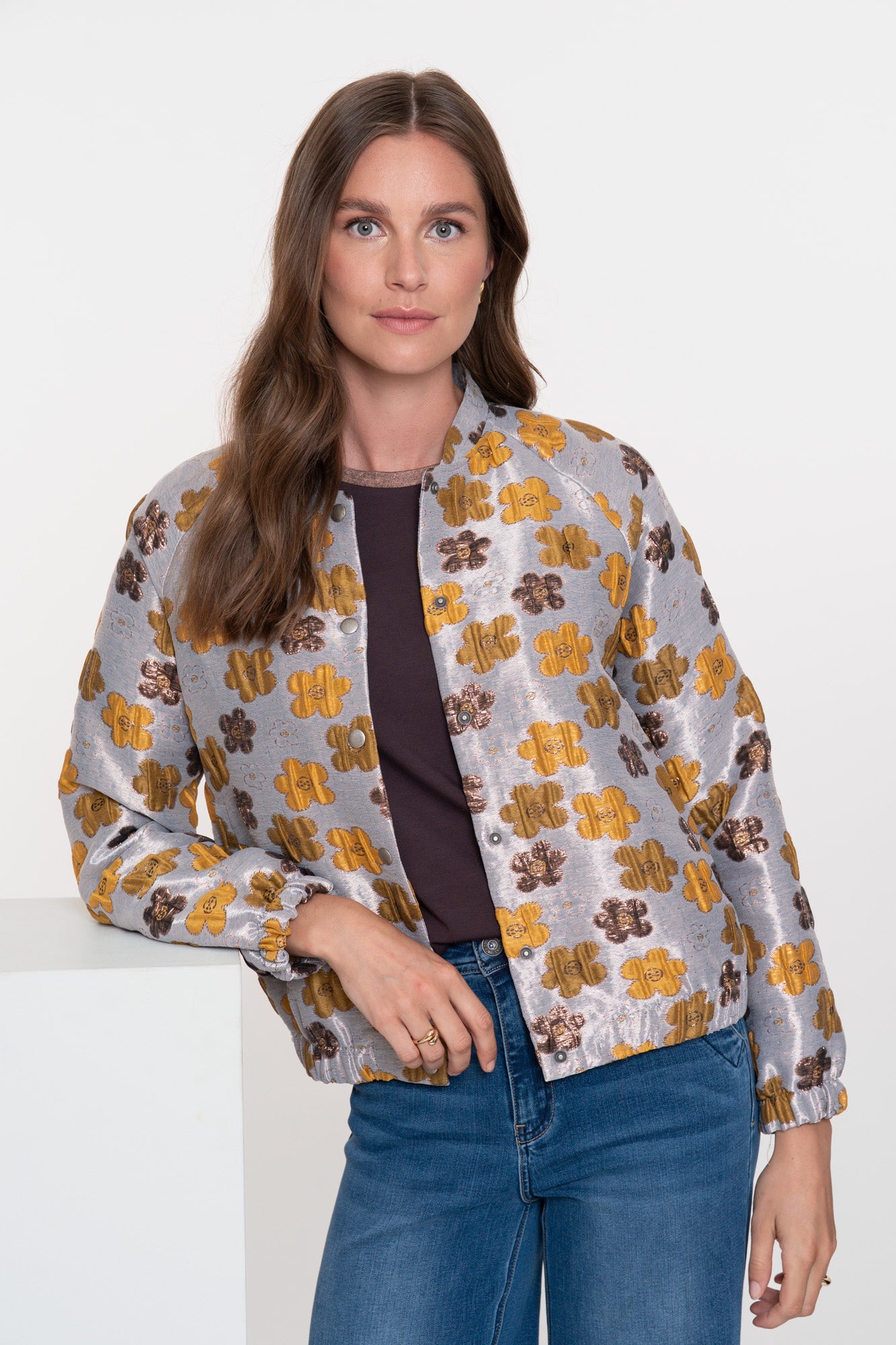 Geisha Damen-Top mit Lurex-Detail am Ausschnitt