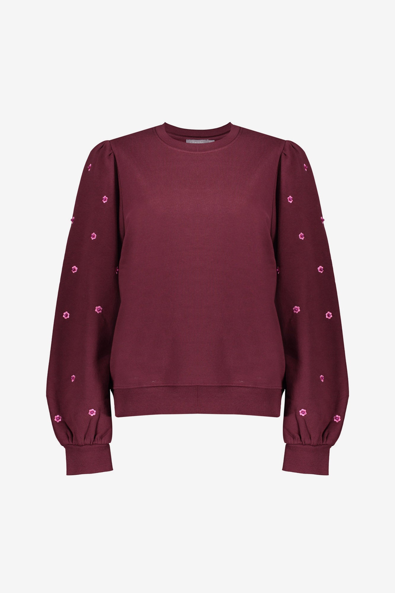 Geisha Damenpullover mit Rundhalsausschnitt und dezenten Perlendetais