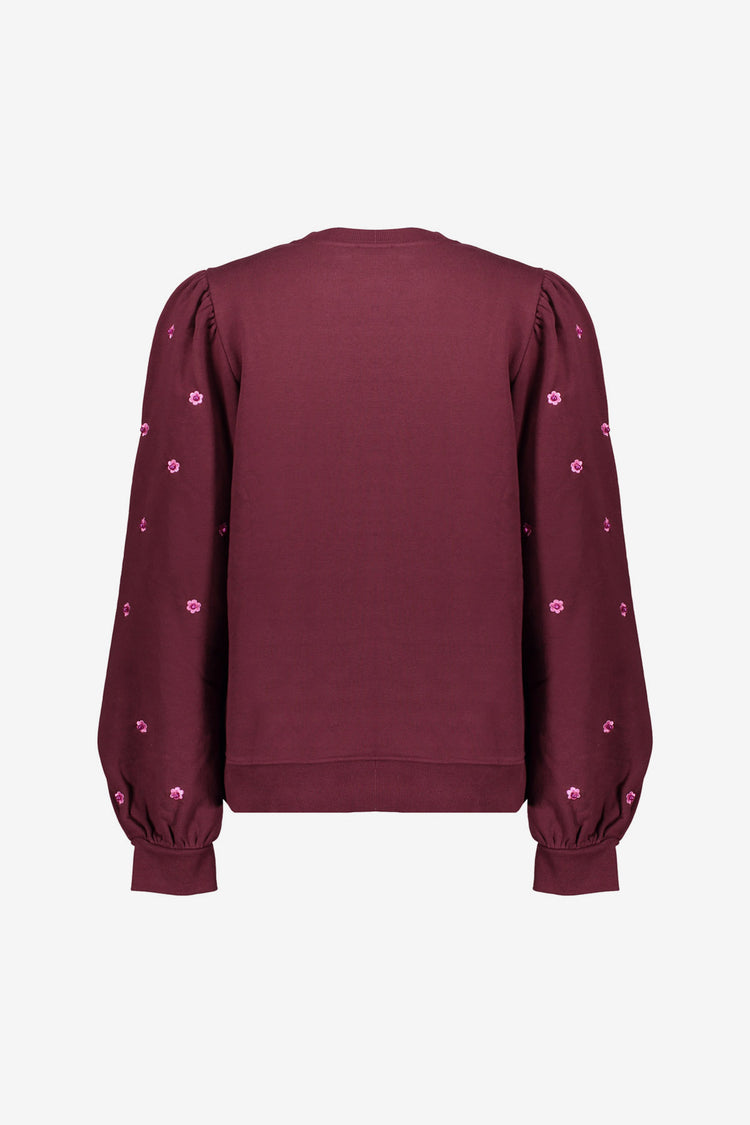 Geisha Damenpullover mit Rundhalsausschnitt und dezenten Perlendetais