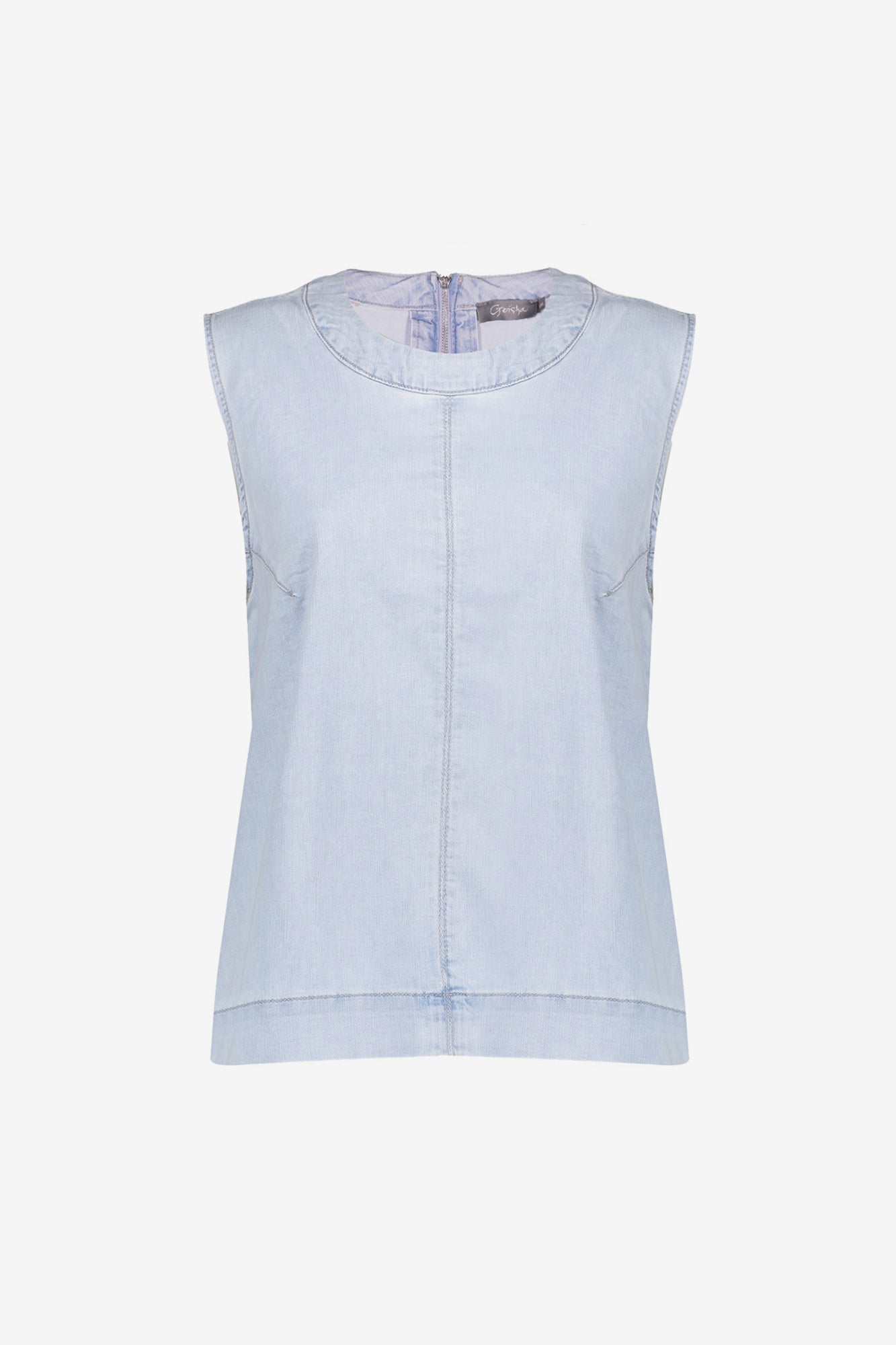 Geisha Fashion Damen Denim Boxy Top