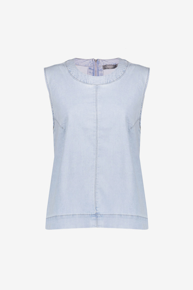 Geisha Fashion Damen Denim Boxy Top