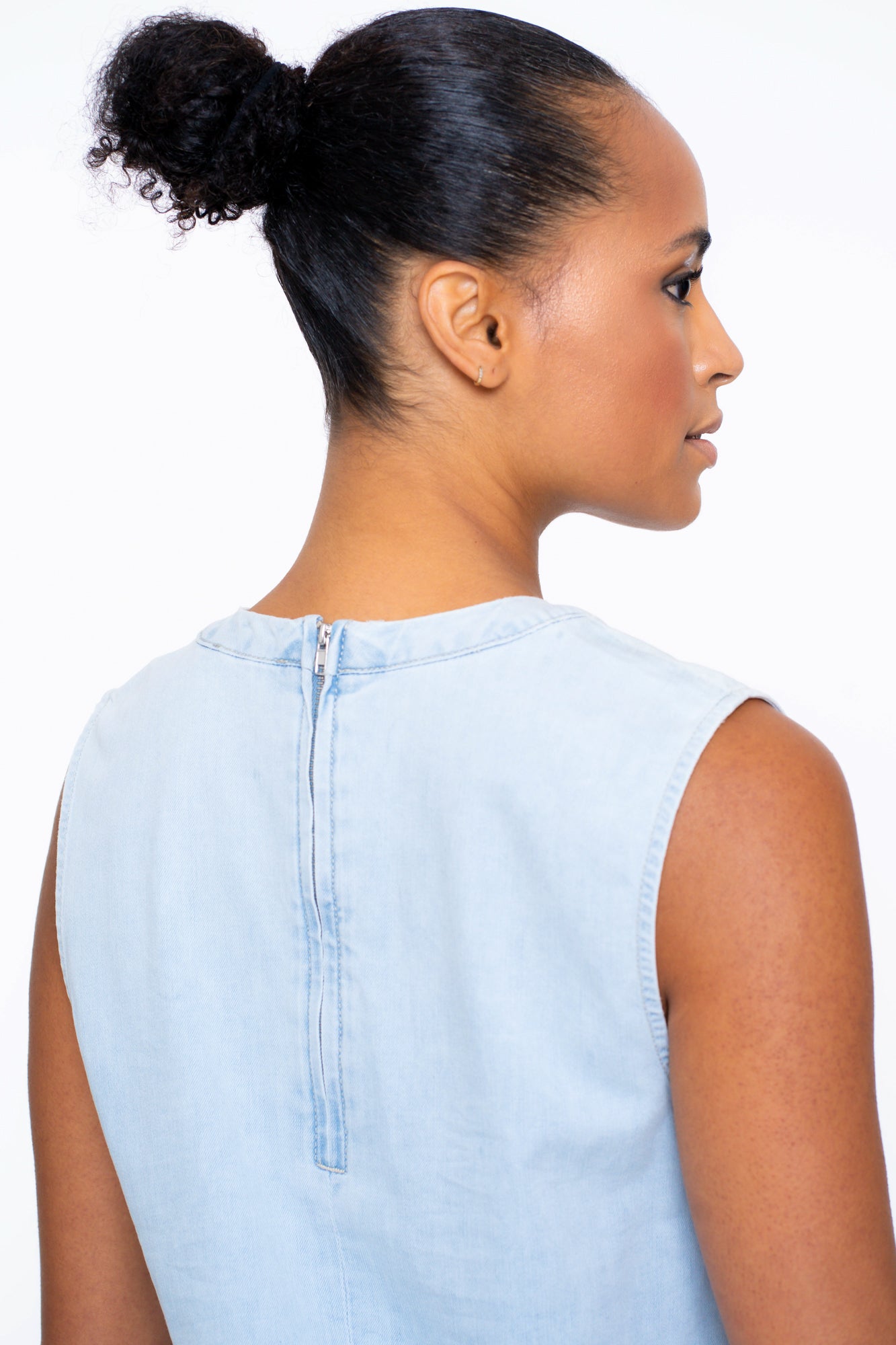 Geisha Fashion Damen Denim Boxy Top
